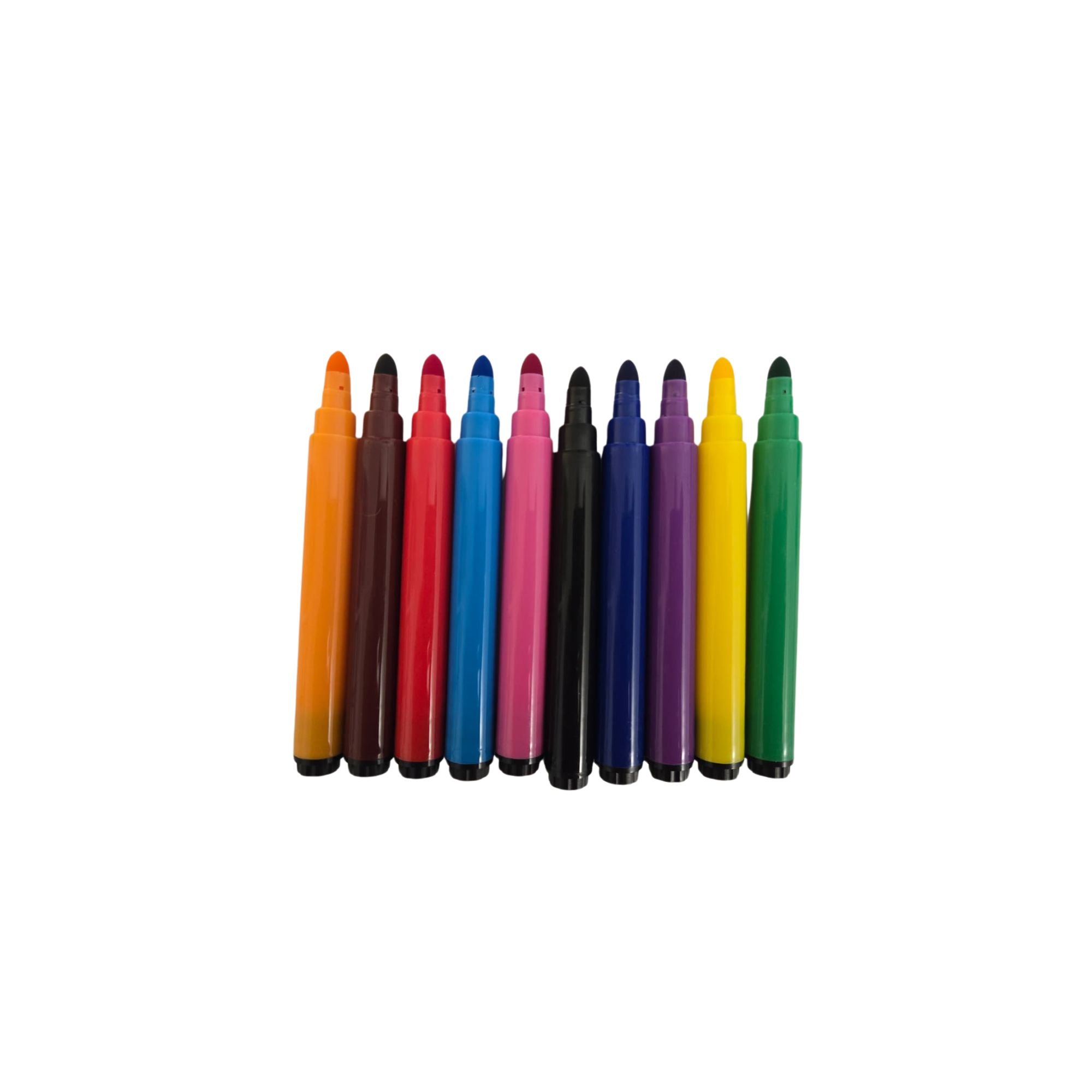 10 Color Jumbo Markers Set for Kids – Broad Tip Coloring Markers