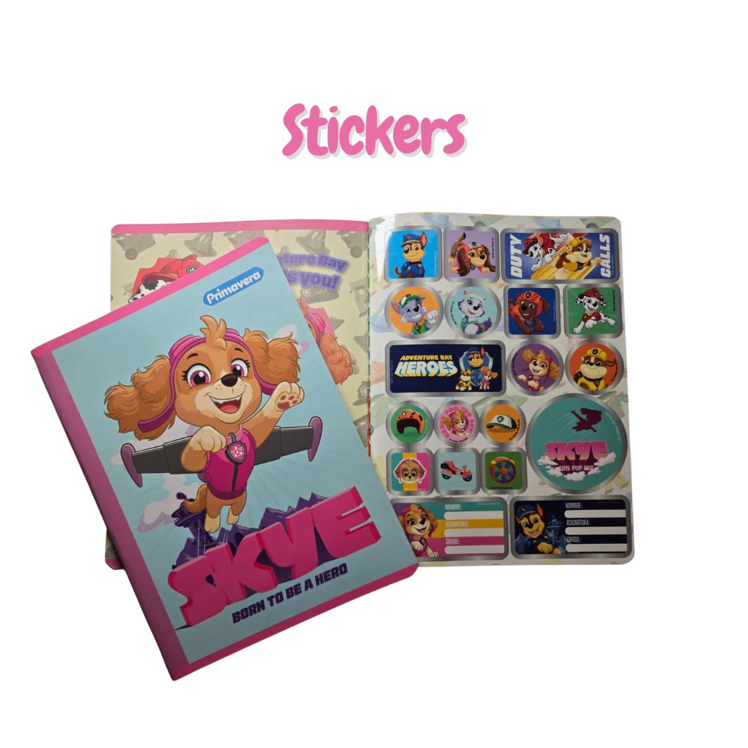 Primavera Paw Patrol Girls Notebook – With Stickers
