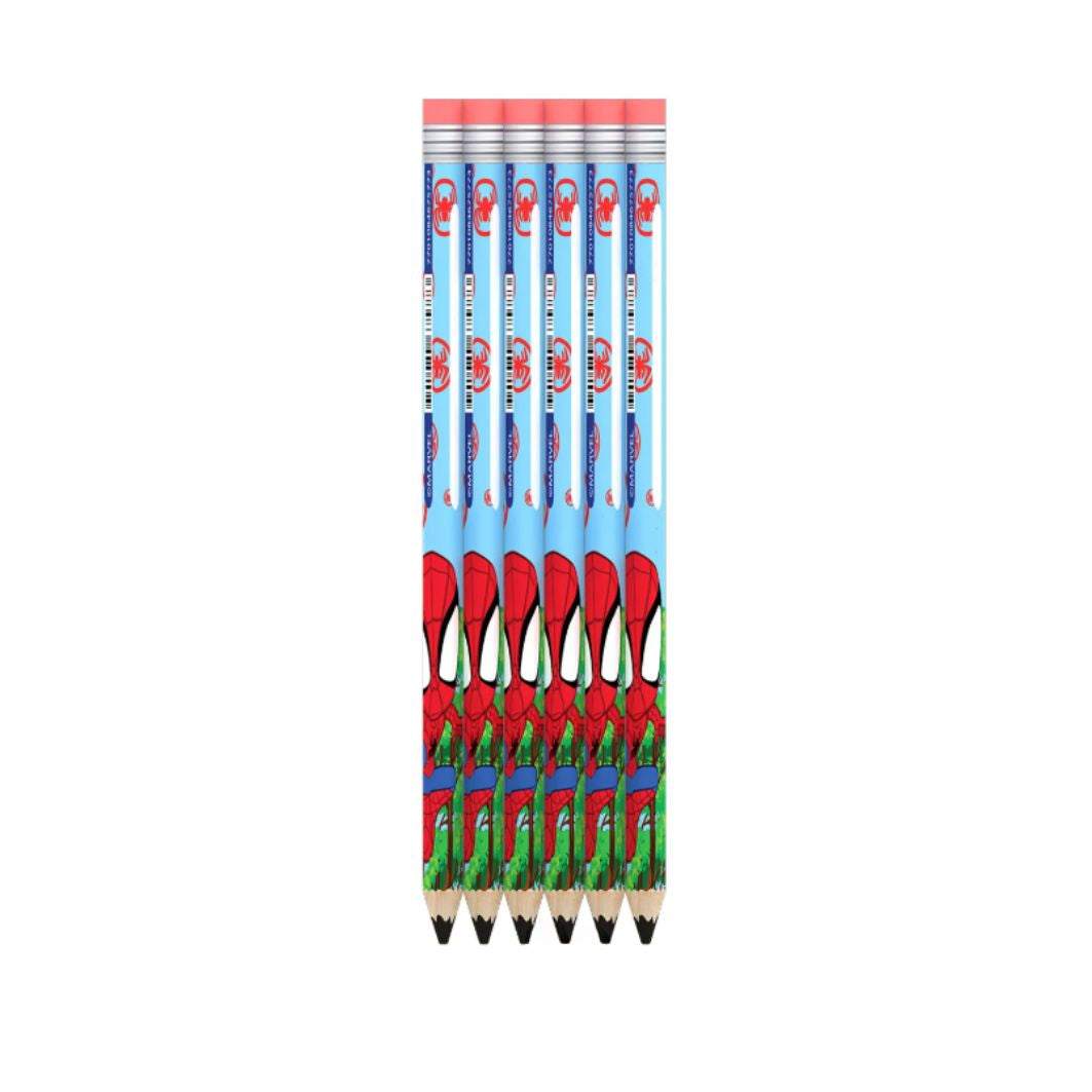 Primavera Kids Character HB Triangular Pencils with Sharpener – 6 Pack