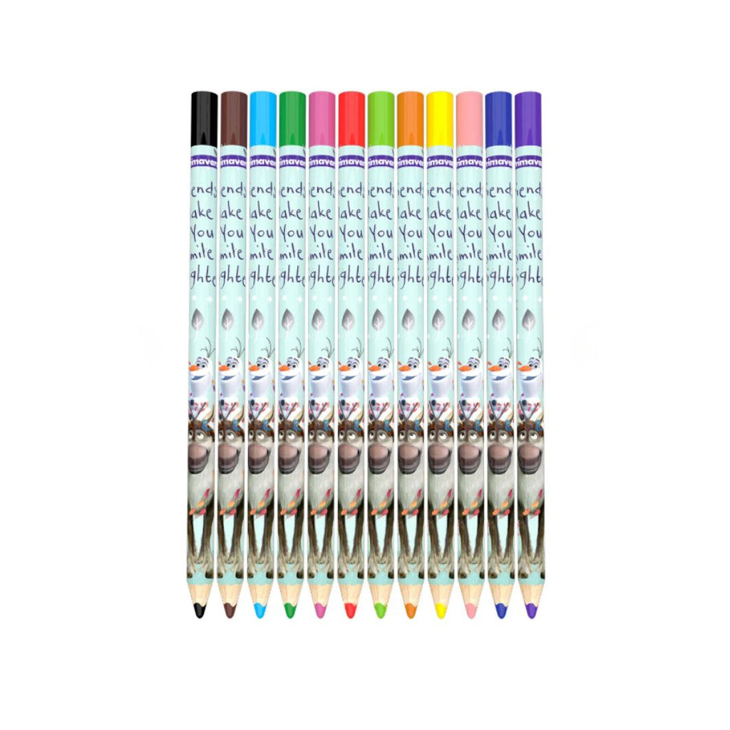 Premium Colored Pencil Set for Girls – Metal Tin (12-Piece) – Primavera Brand – Disney & Sanrio