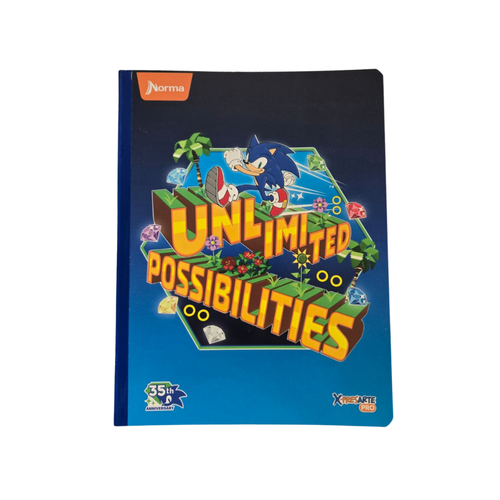 Composition Notebook for Boys with Stickers. NORMA - Sonic-Edition