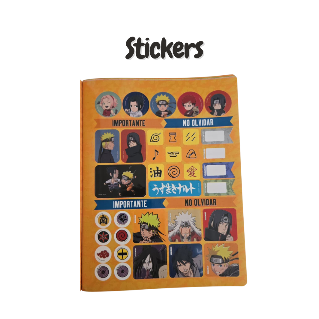 Composition Notebook for Boys with Stickers. NORMA - Naruto-Edition