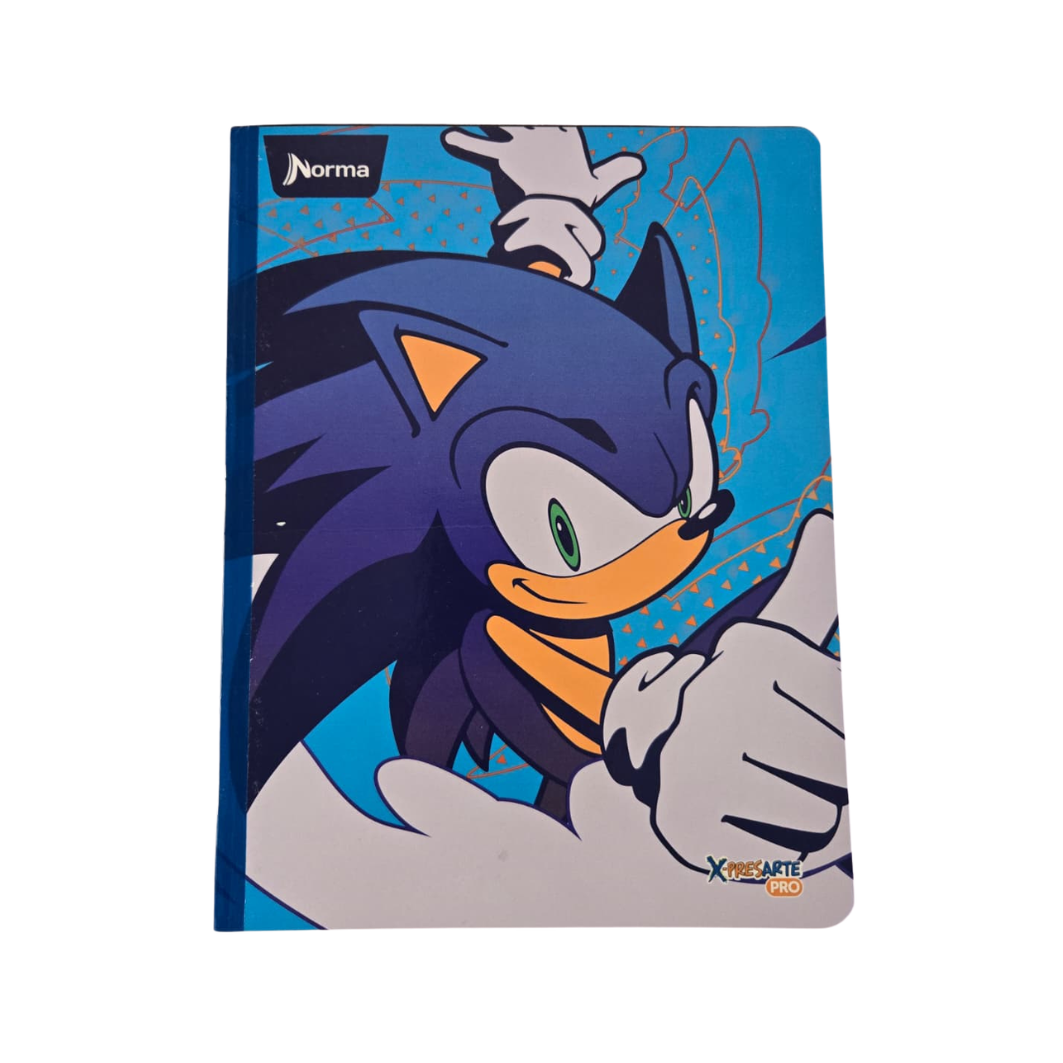 Composition Notebook for Boys with Stickers. NORMA - Sonic-Edition