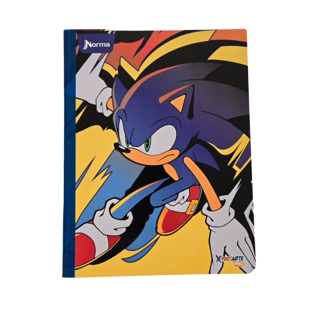 Composition Notebook for Boys with Stickers. NORMA - Sonic-Edition