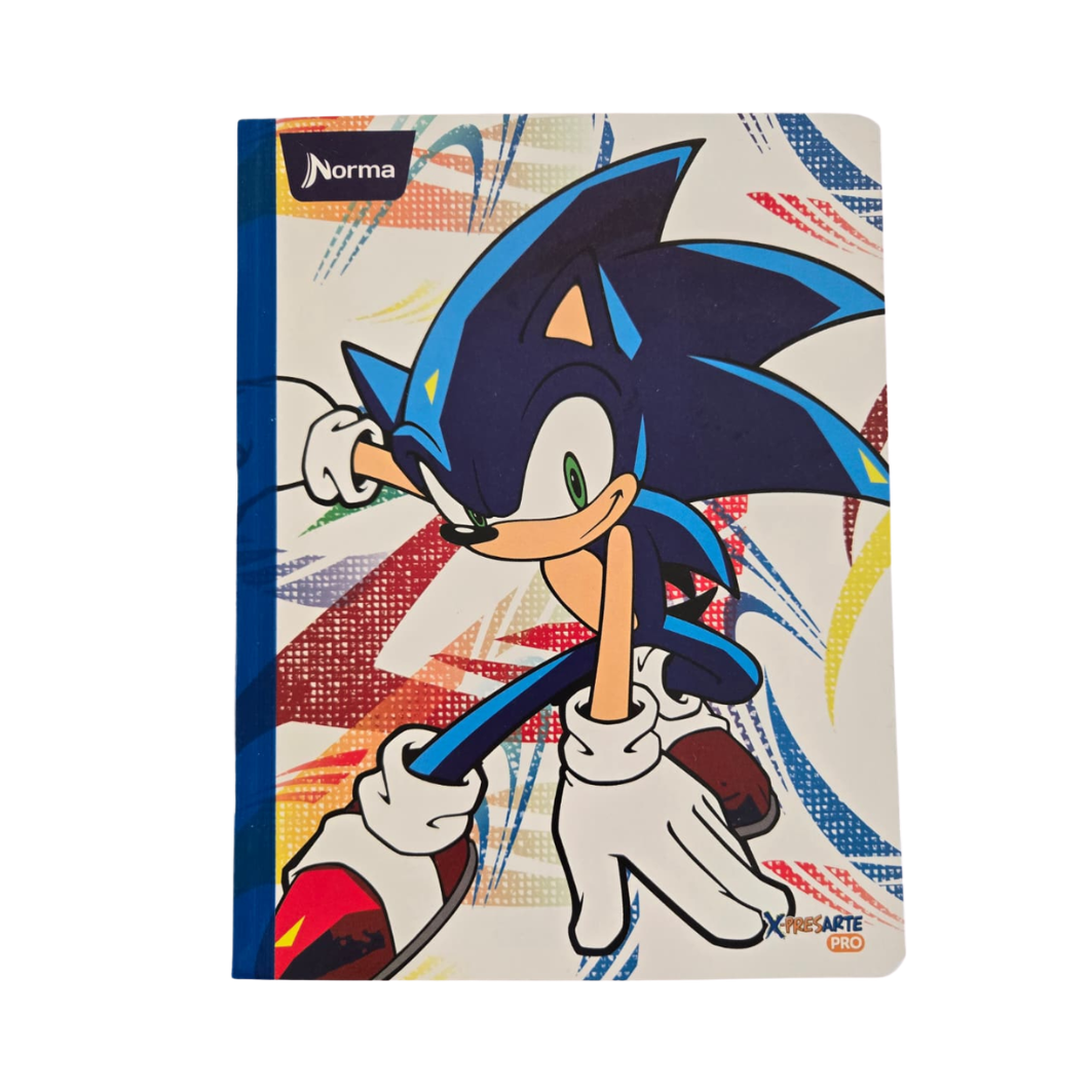 Composition Notebook for Boys with Stickers. NORMA - Sonic-Edition