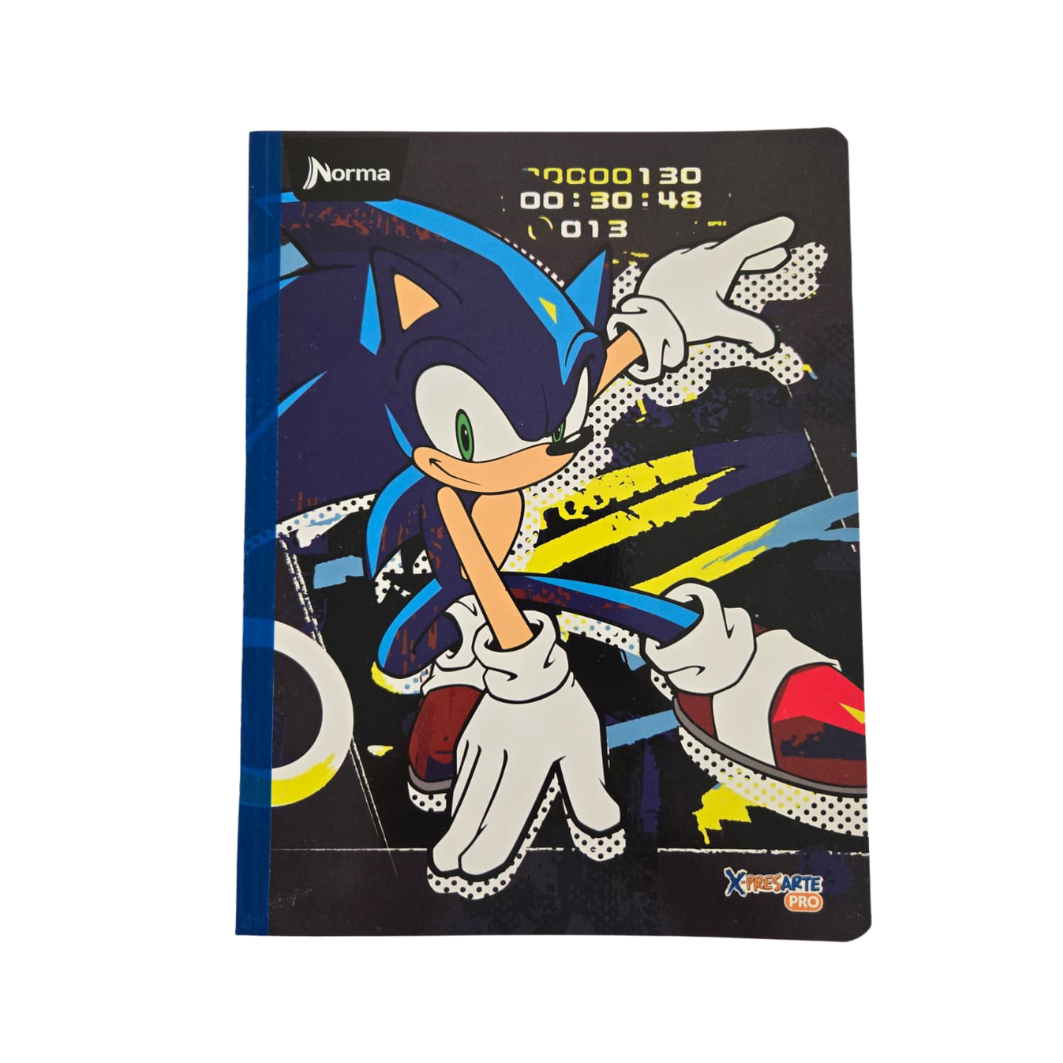 Composition Notebook for Boys with Stickers. NORMA - Sonic-Edition