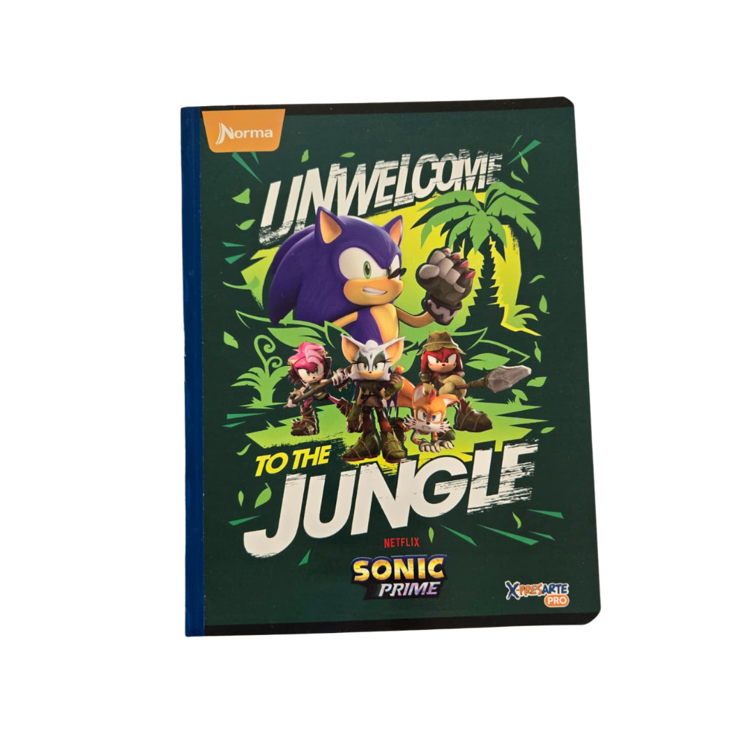 Composition Notebook for Boys with Stickers. NORMA - Sonic-Edition