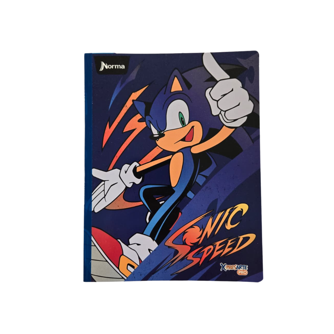 Composition Notebook for Boys with Stickers. NORMA - Sonic-Edition