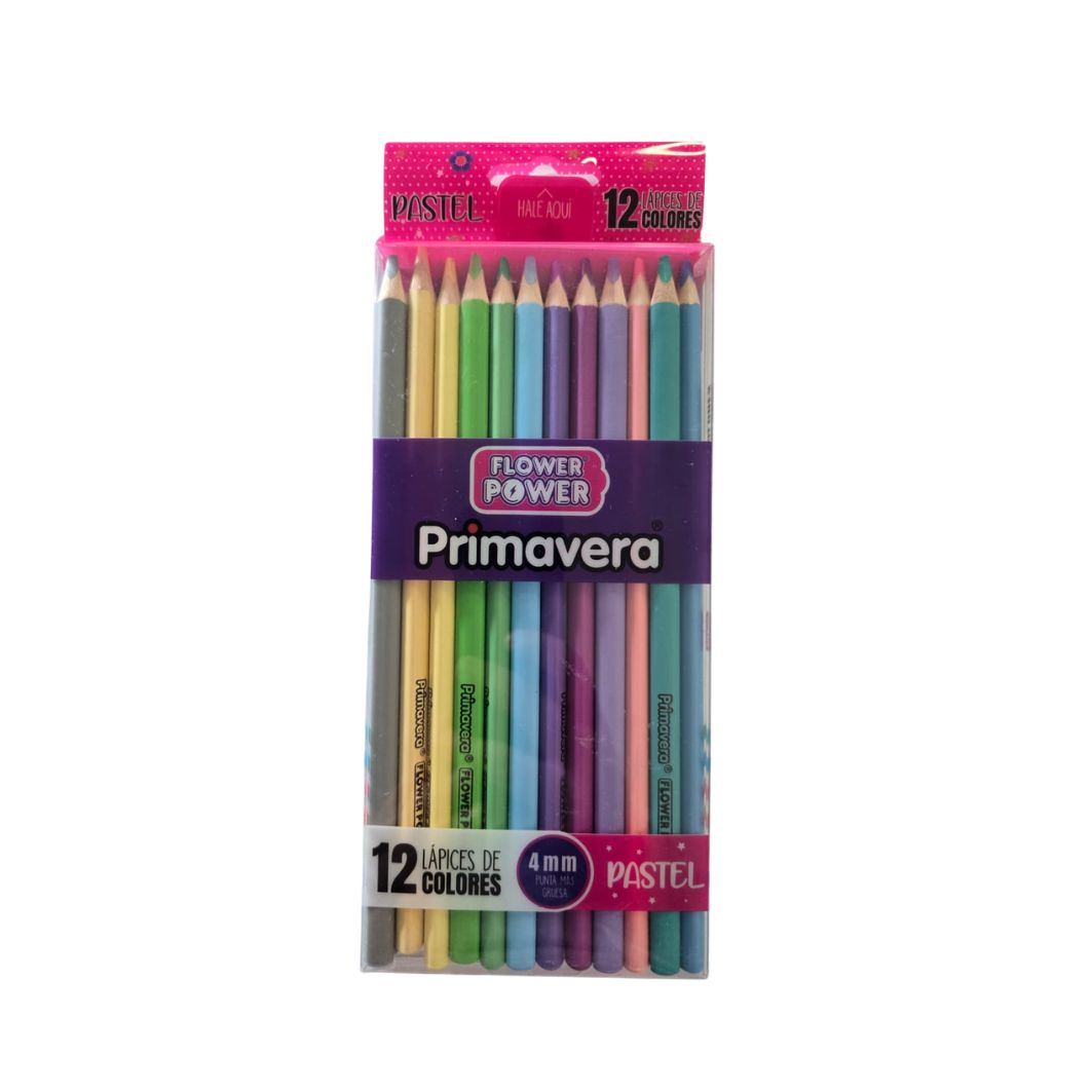 Primavera Flower Power Pastel Colored Pencils – Set of 12