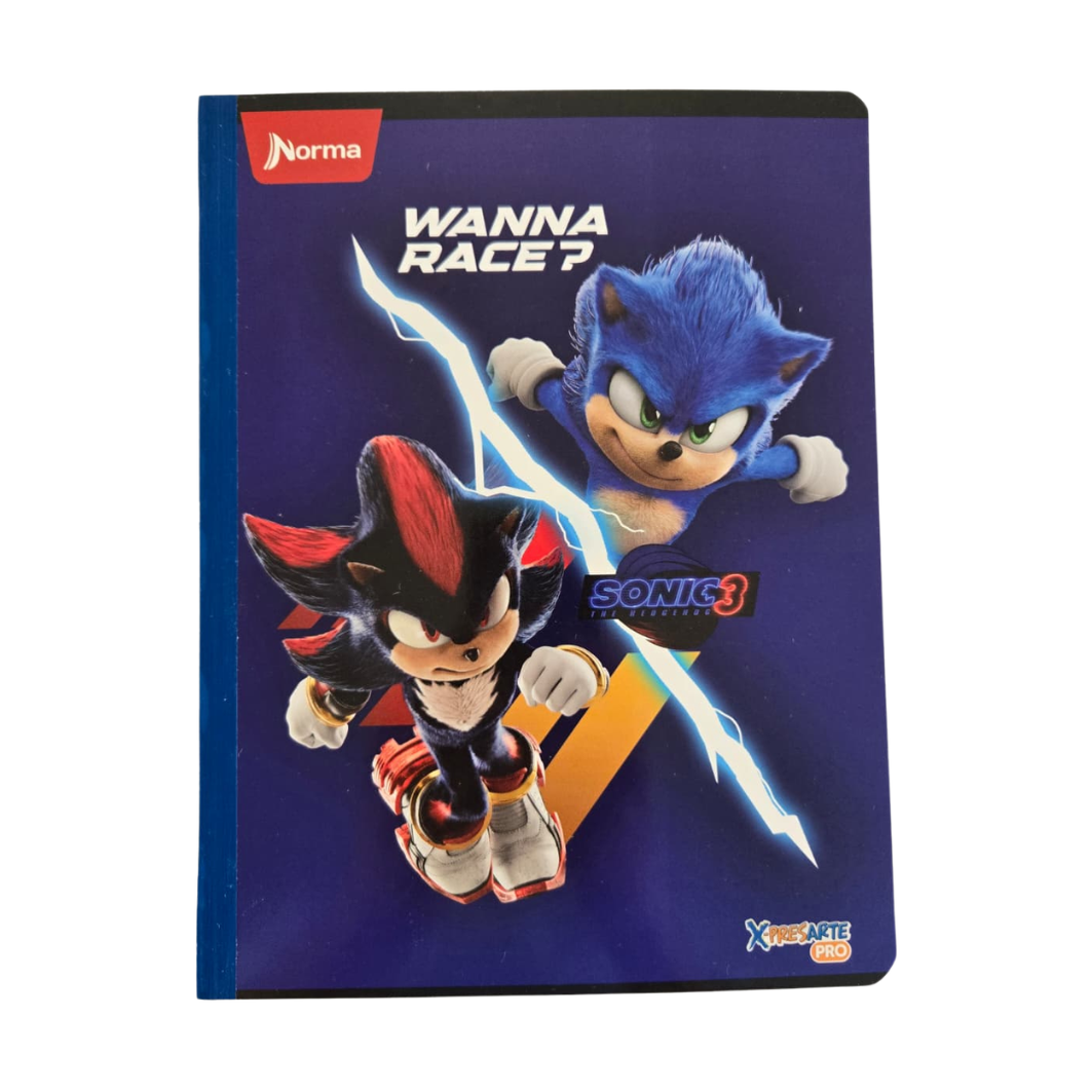 Composition Notebook for Boys with Stickers. NORMA - Sonic-Edition