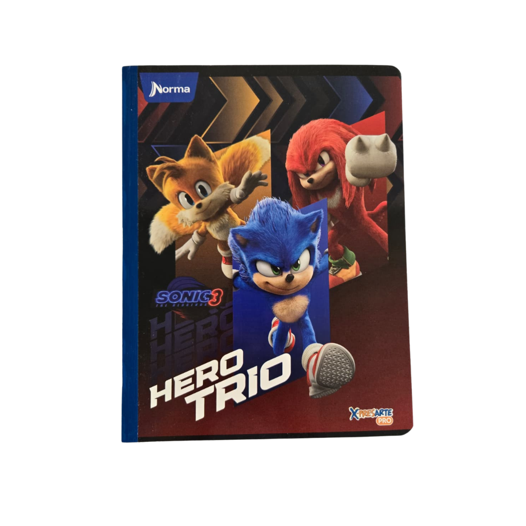 Composition Notebook for Boys with Stickers. NORMA - Sonic-Edition