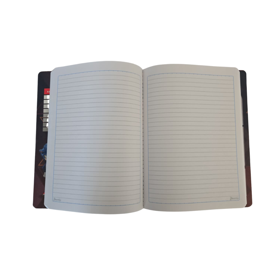 Composition Notebook for Boys with Stickers. NORMA - Sonic-Edition