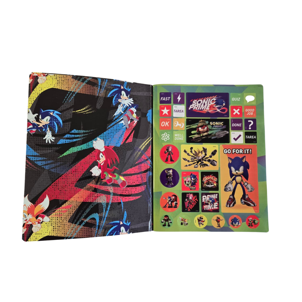 Composition Notebook for Boys with Stickers. NORMA - Sonic-Edition