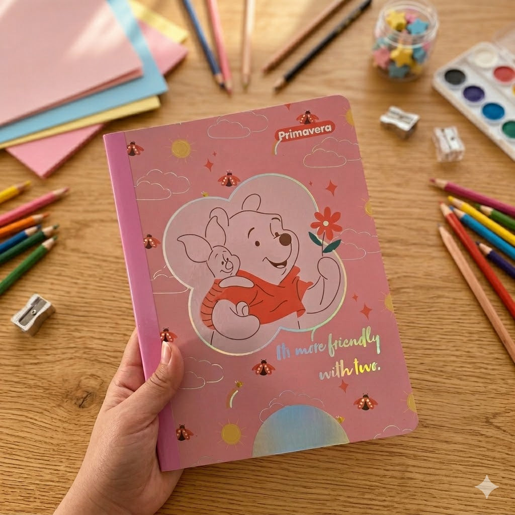 Composition Notebook for Girls with Characters. Primavera.