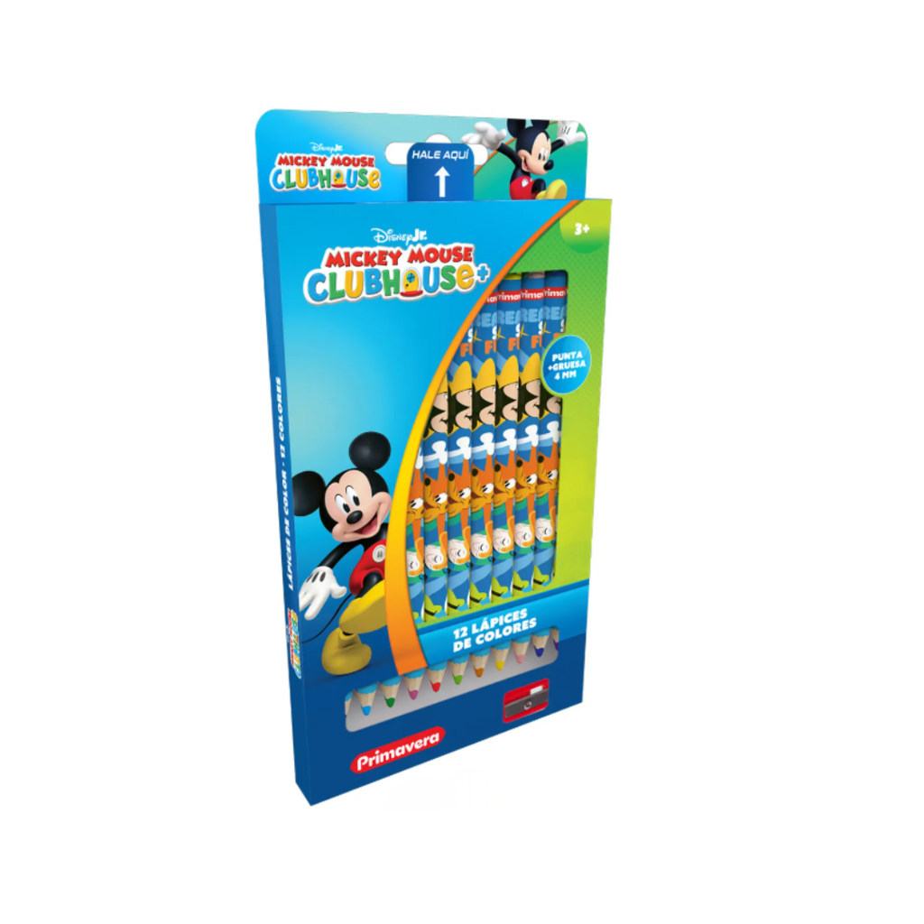 Premium Colored Pencils for Boys (Pack of 12) - Primavera - Mickey