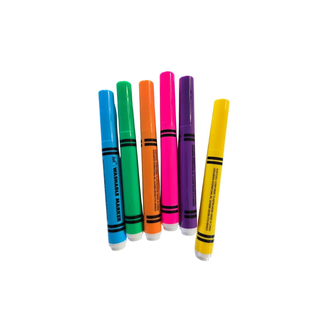 Washable Markers – 6 Pack Bold Colors - Jot Activity