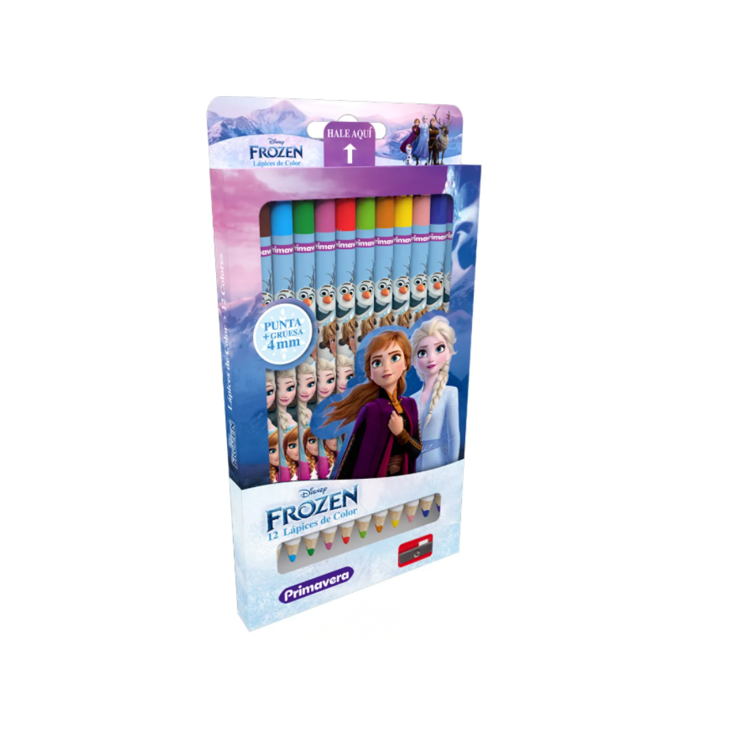 Premium Colored Pencils for Girls  (Pack of 12) - Primavera - Frozen