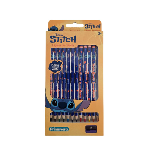 12 Colored Pencils Set with Sharpener  - 4mm Thick Core