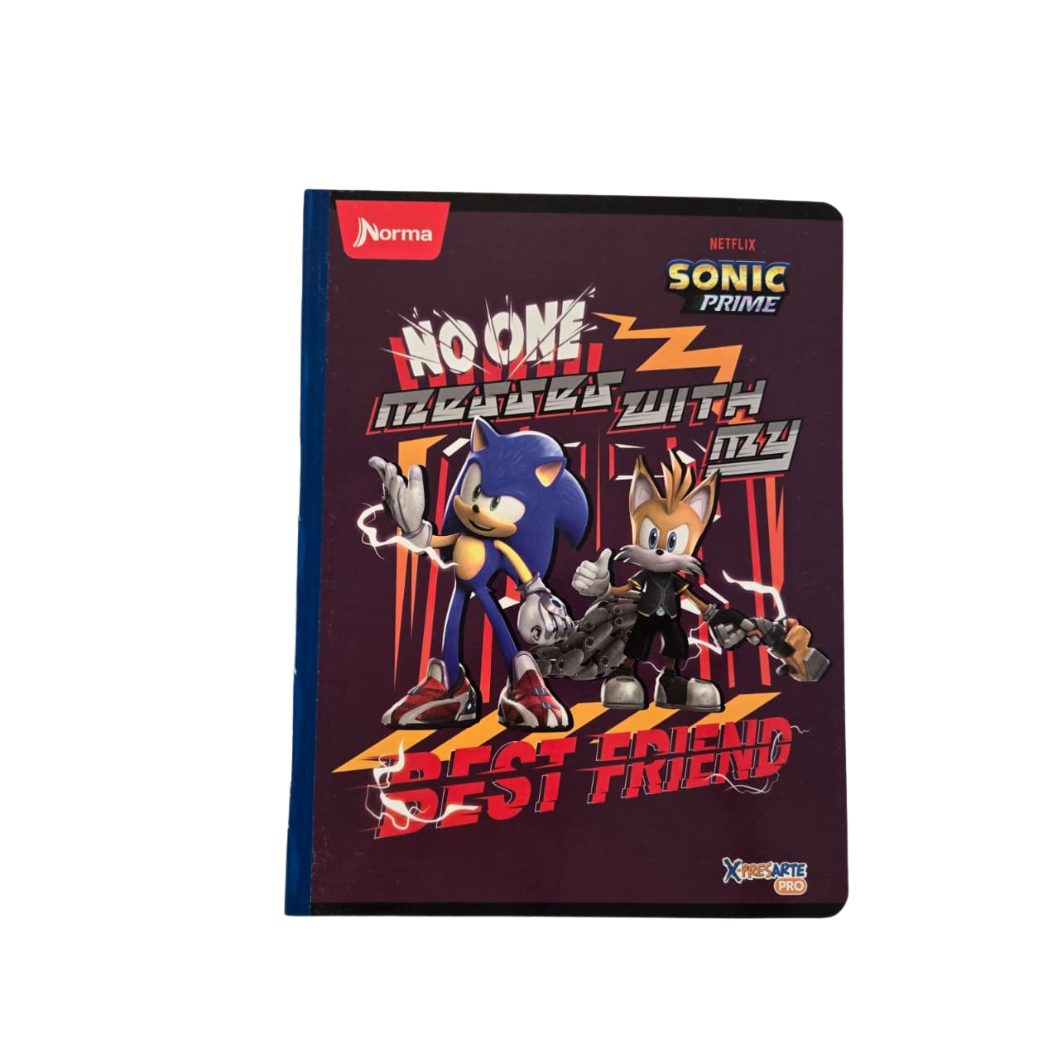 Composition Notebook for Boys with Stickers. NORMA - Sonic-Edition