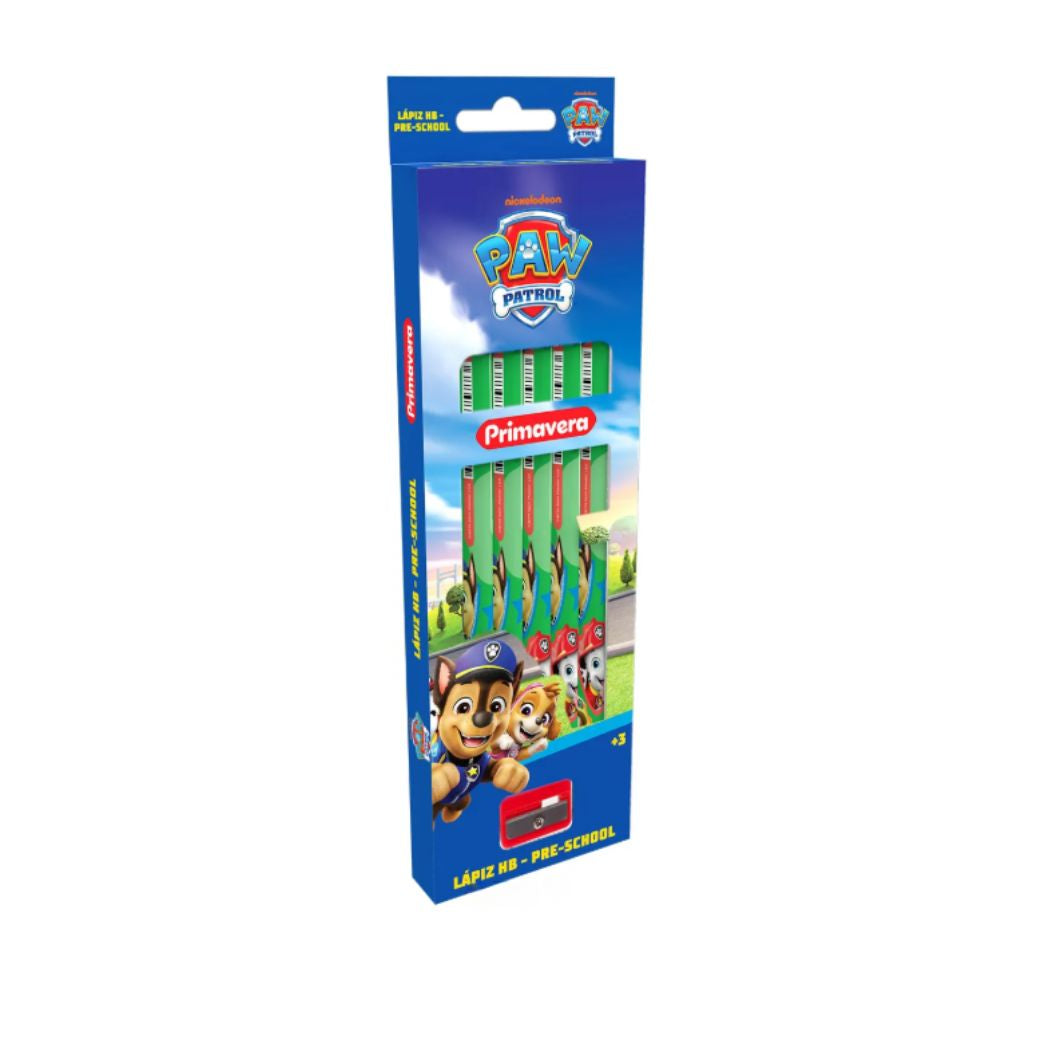 Primavera Kids Character HB Triangular Pencils with Sharpener – 6 Pack