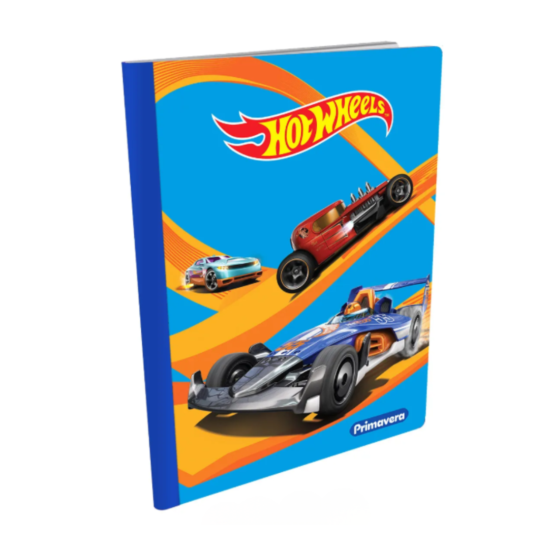 Composition Notebook for Boys with Stickers. Primavera - Hot Wheels