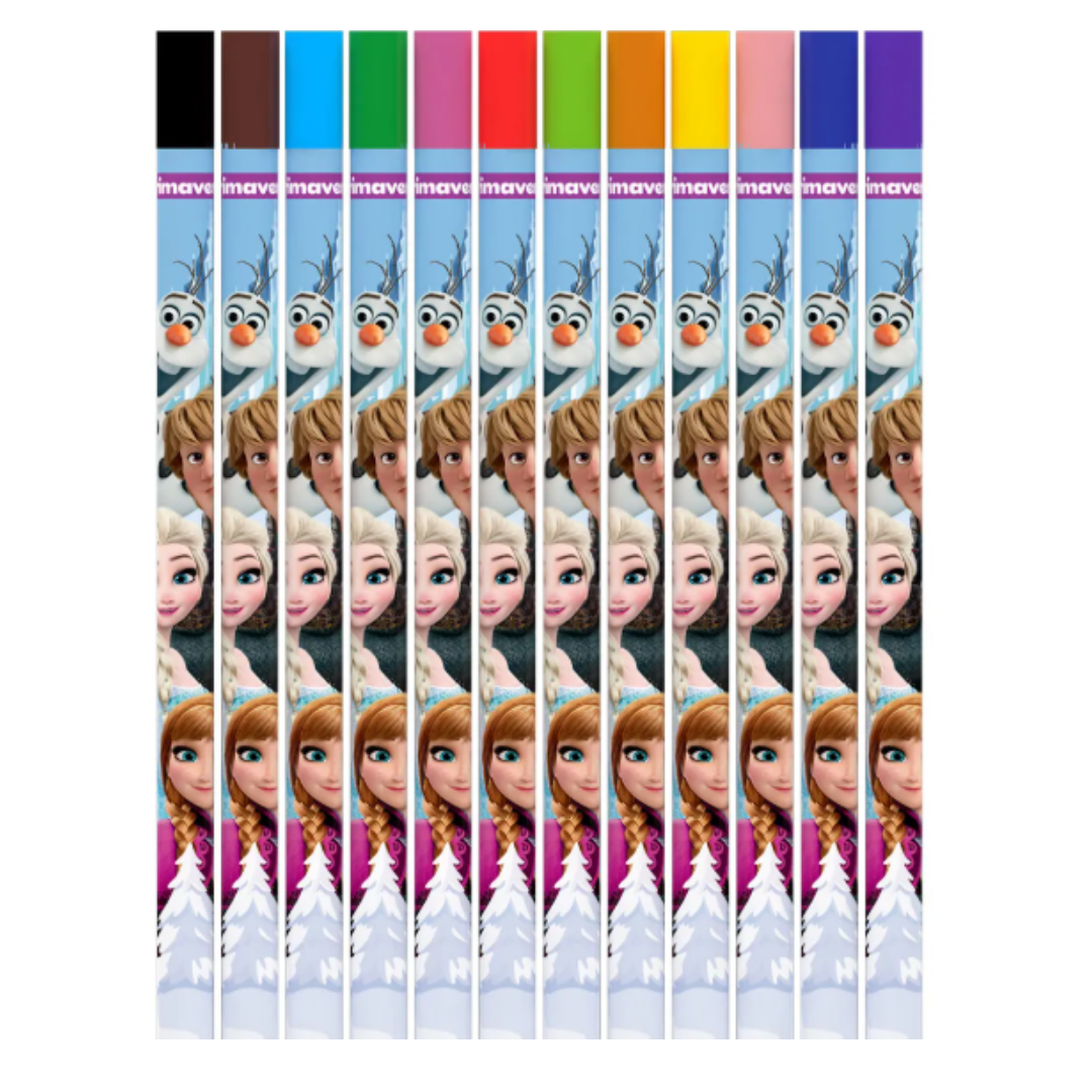 Premium Colored Pencils for Girls  (Pack of 12) - Primavera - Frozen