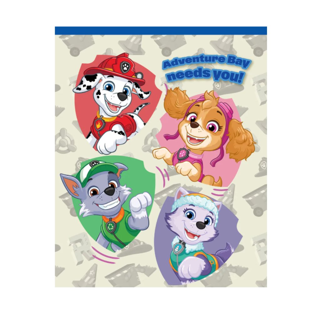 Composition Notebook for Boys with Stickers. Primavera - Paw Patrol
