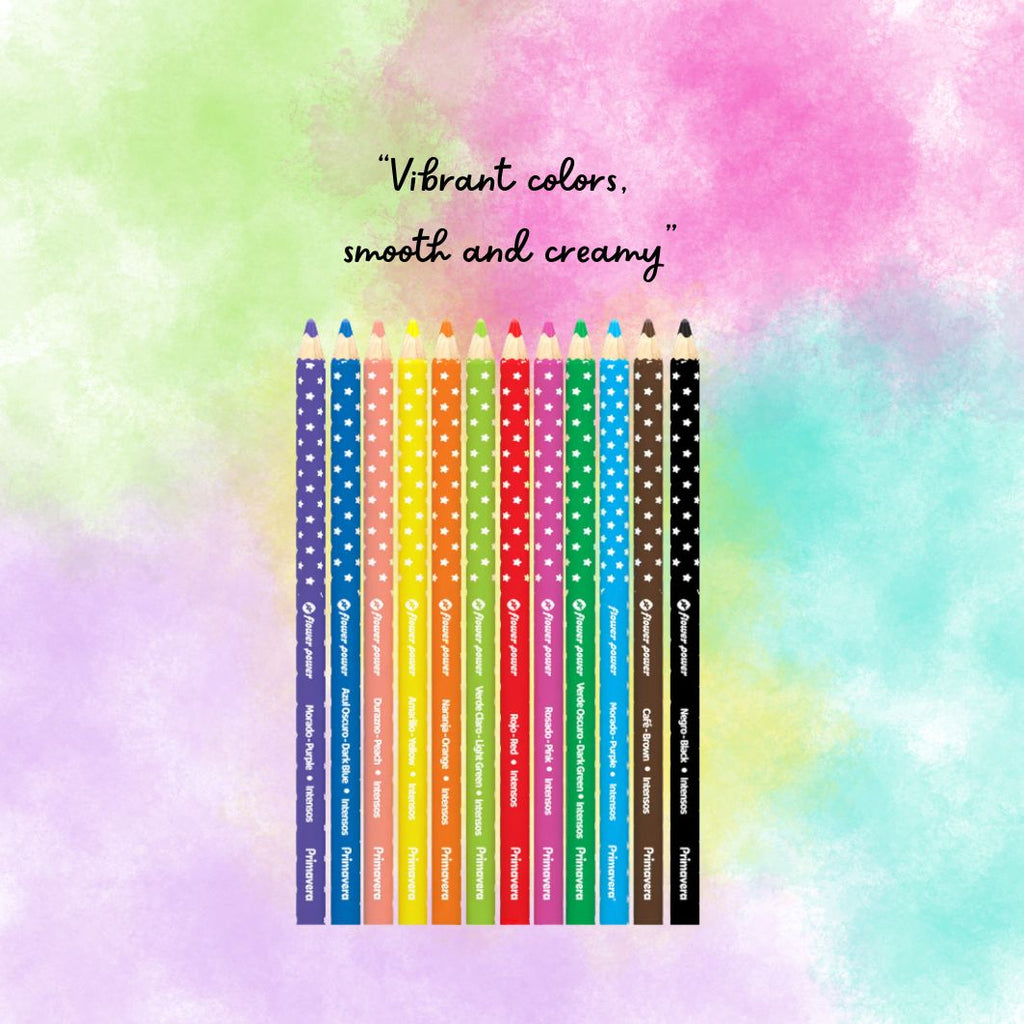 Primavera Flower Power "Intensos" Colored Pencils – Set of 12