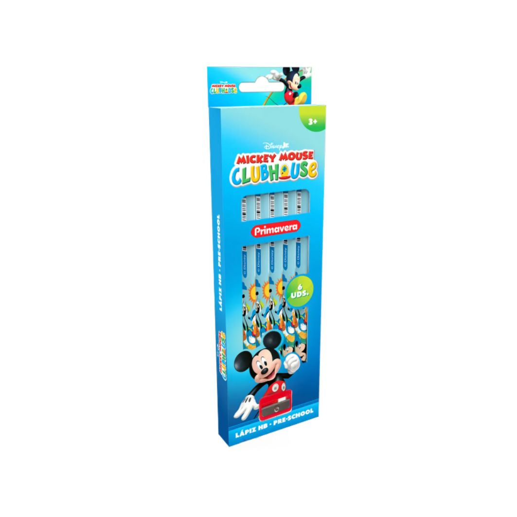 Primavera Kids Character HB Triangular Pencils with Sharpener – 6 Pack