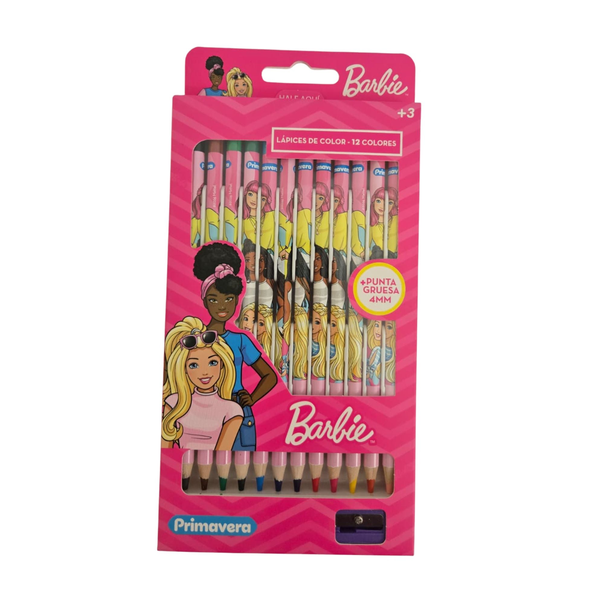 12 Colored Pencils Set with Sharpener  - 4mm Thick Core