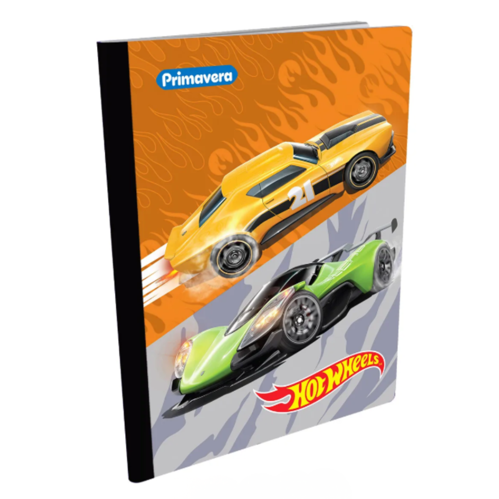 Composition Notebook for Boys with Stickers. Primavera - Hot Wheels