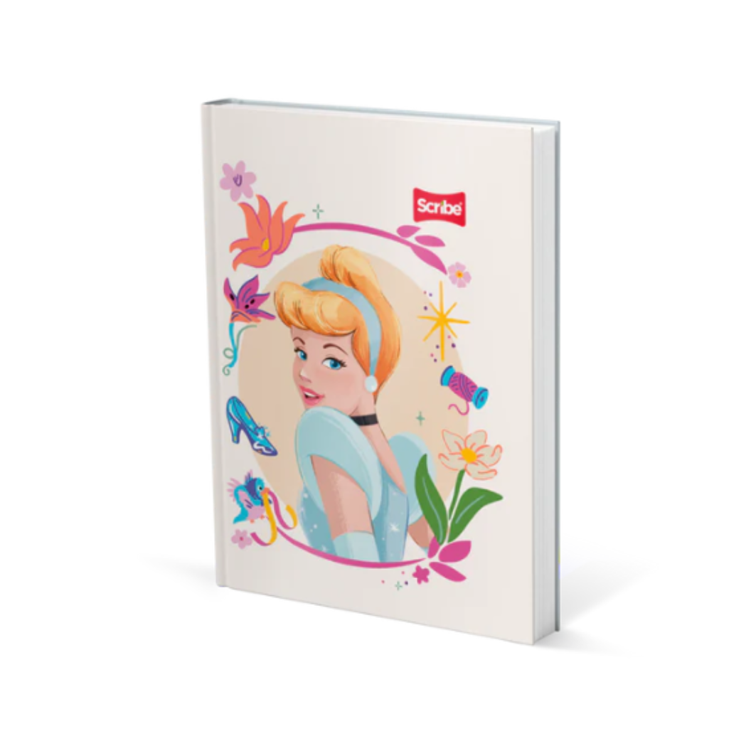 Hardcover Notebook for Girls with Stickers. Scribe - Princess Design