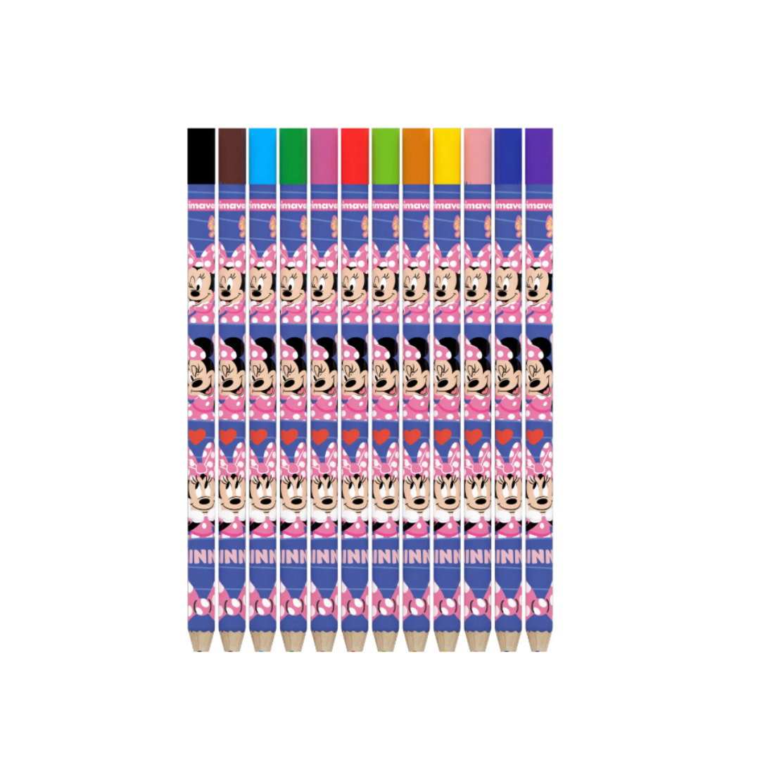 Premium Colored Pencils for Girls (Set of 12) - Primavera - Minnie