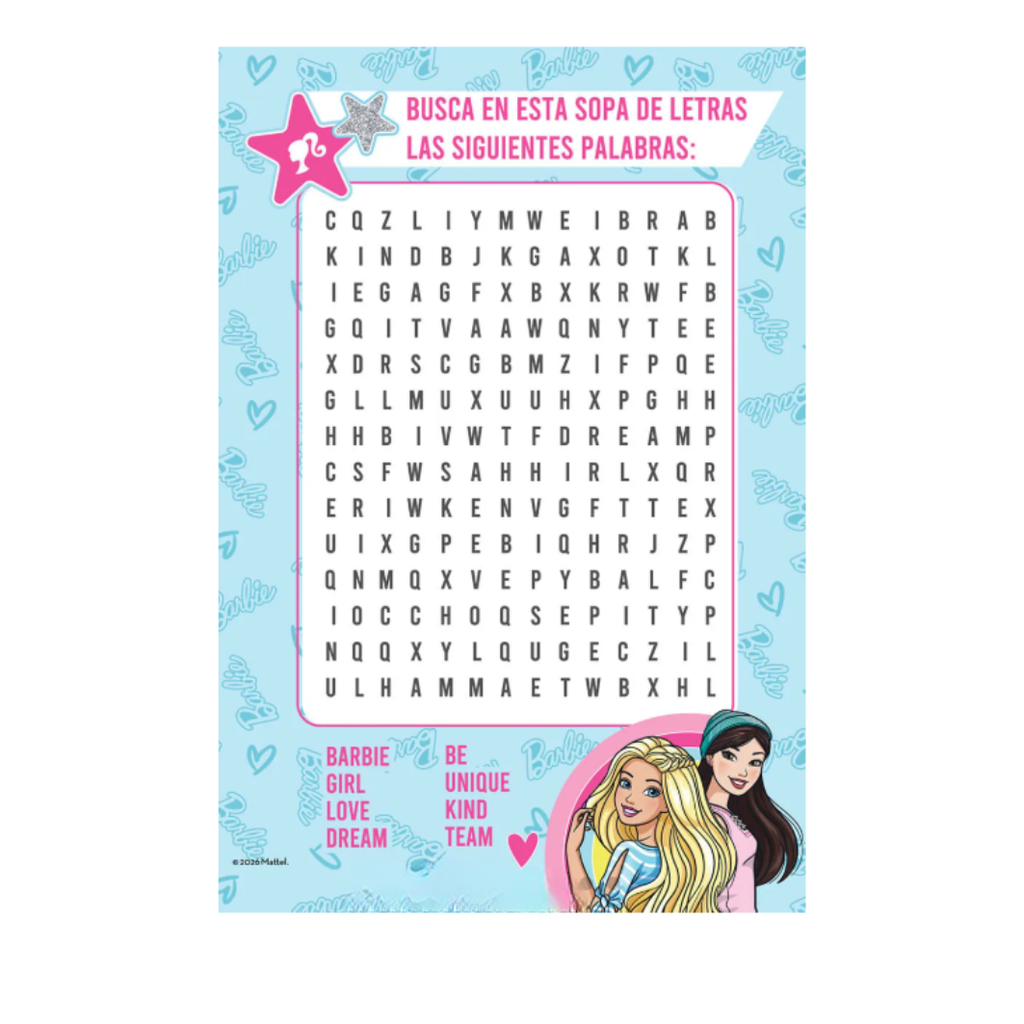 Composition Notebook for Girls with Stickers. Primavera Barbie Style