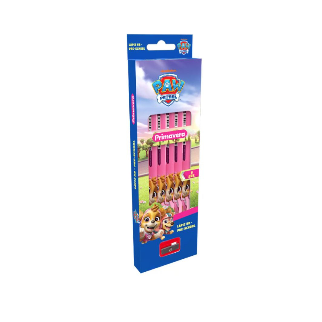 Primavera Kids Character HB Triangular Pencils with Sharpener – 6 Pack