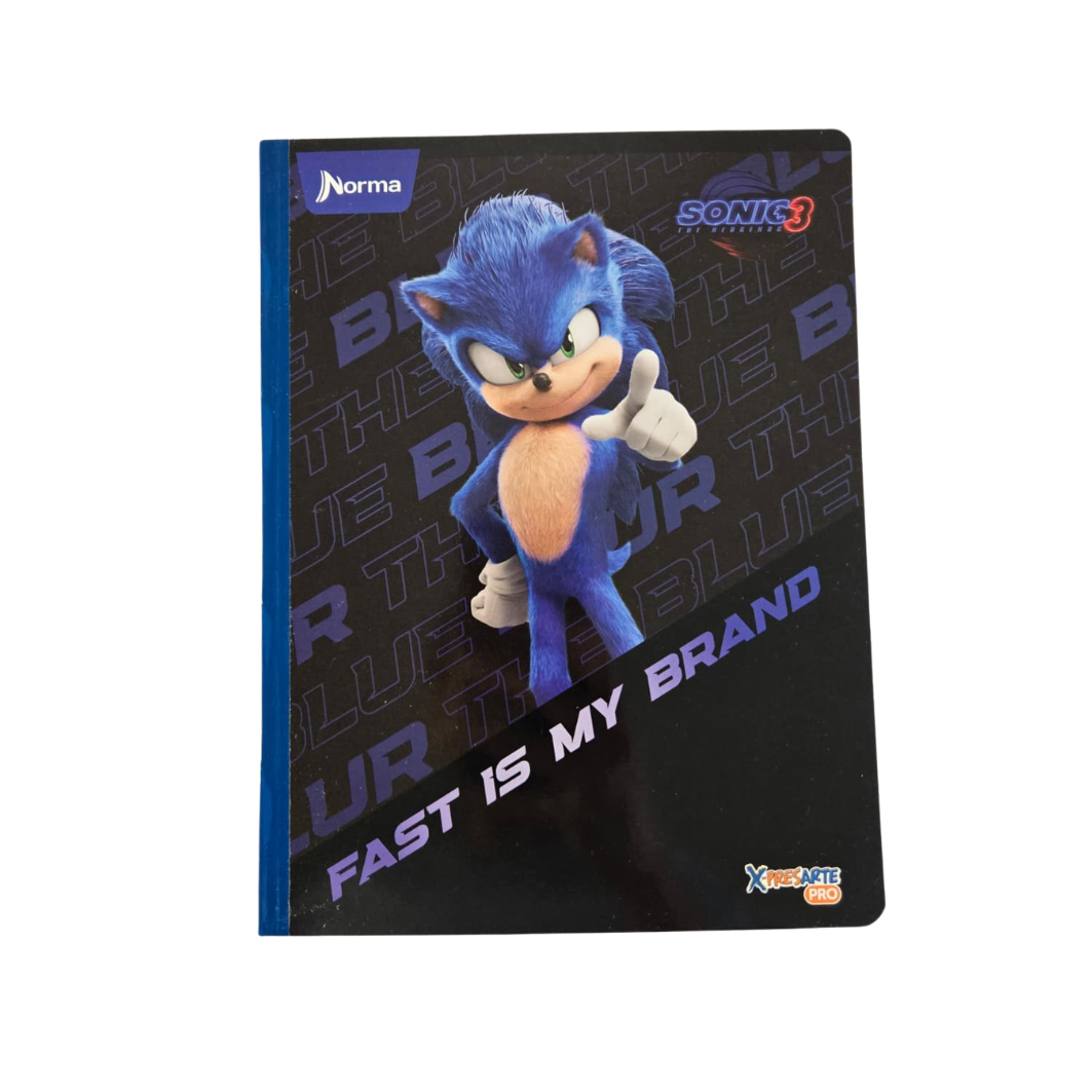 Composition Notebook for Boys with Stickers. NORMA - Sonic-Edition