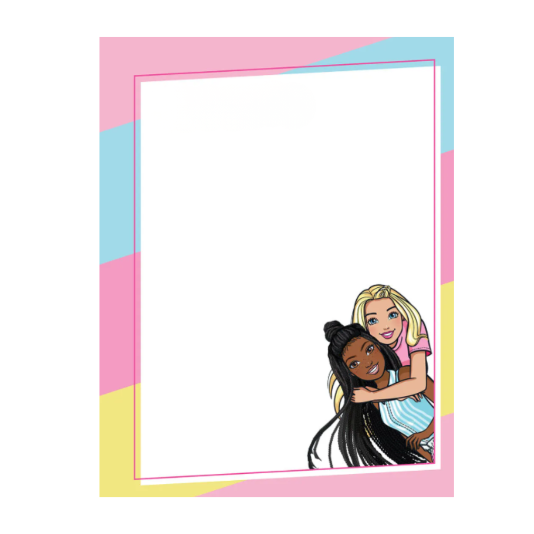 Composition Notebook for Girls with Stickers. Primavera Barbie Style