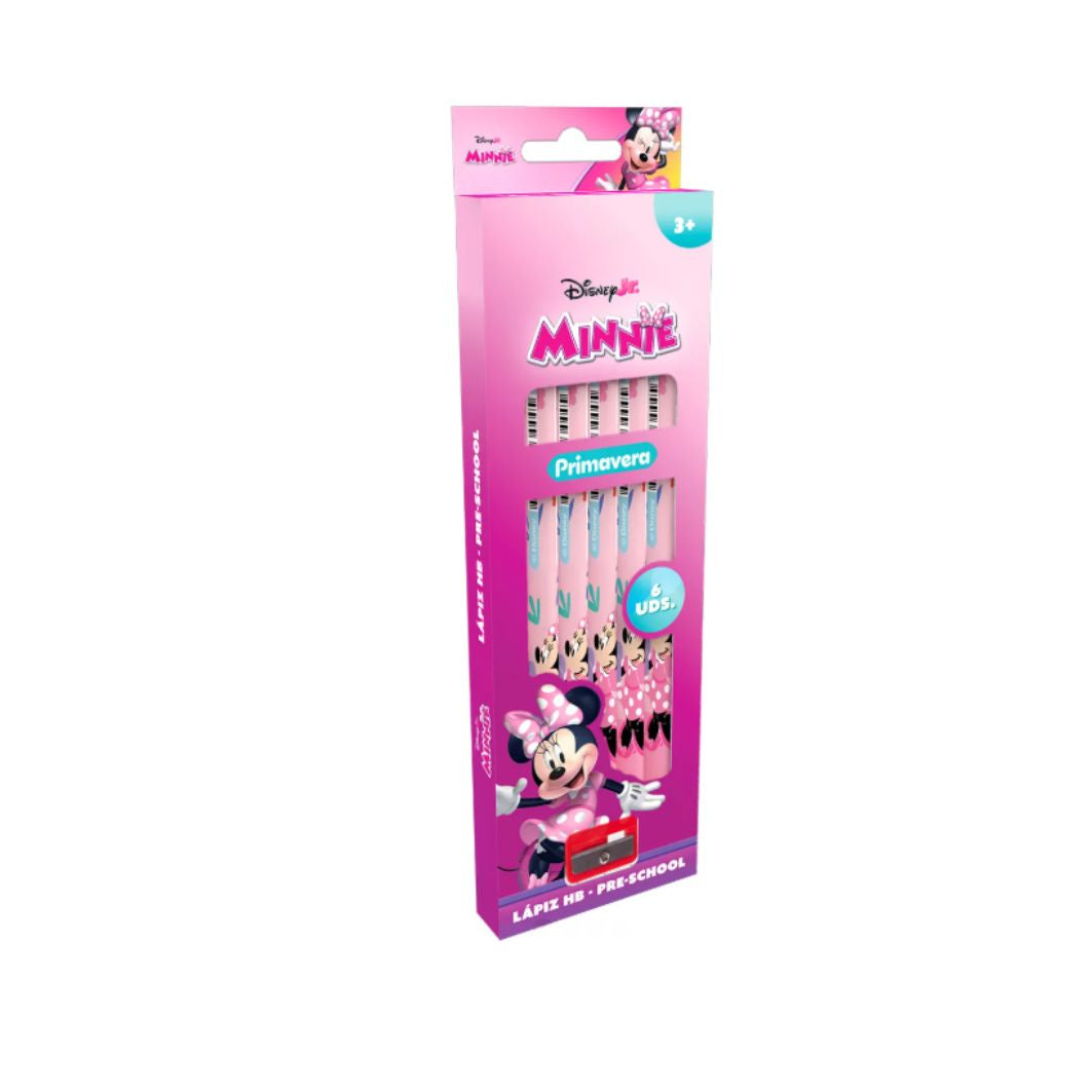 Primavera Kids Character HB Triangular Pencils with Sharpener – 6 Pack
