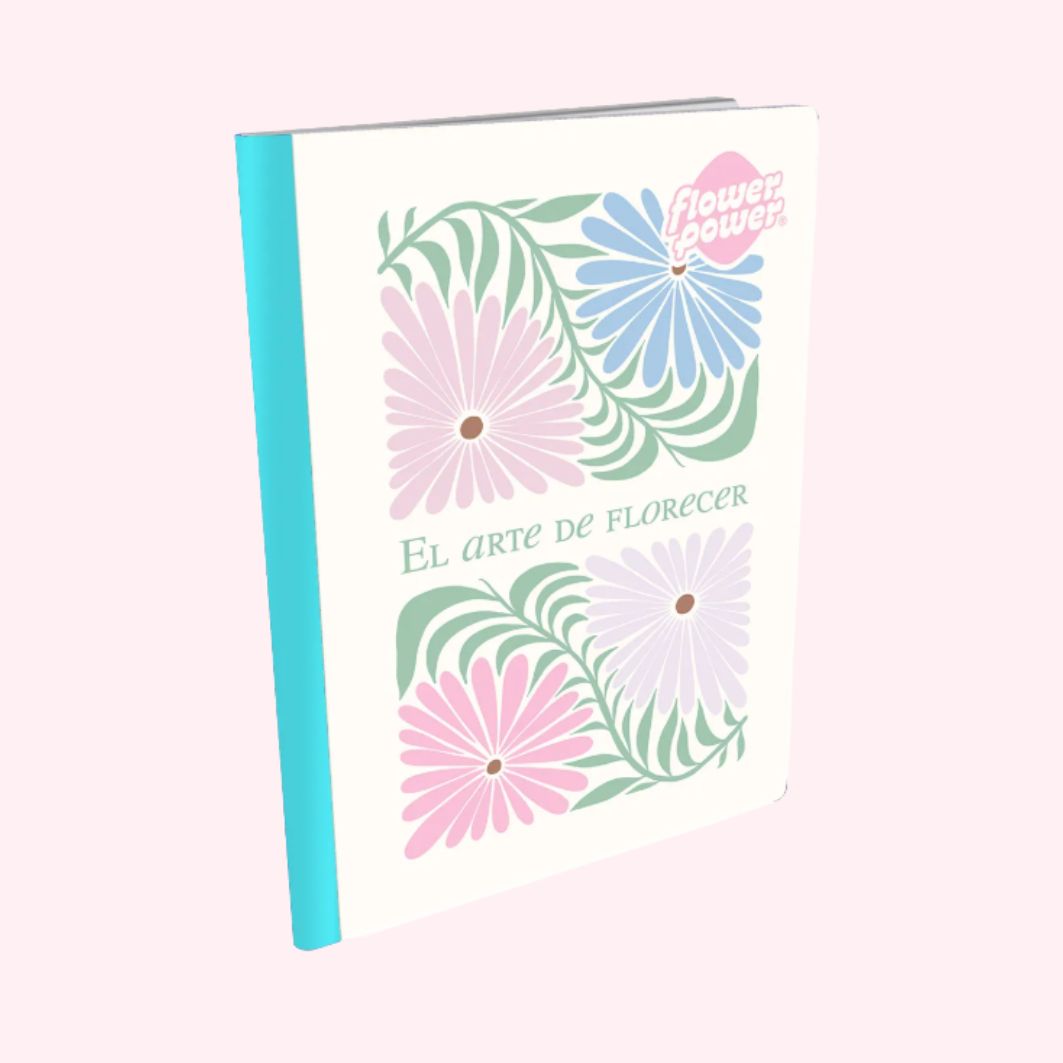 Primavera Flower Power Notebook – Pastel Floral Design Journal for Girls