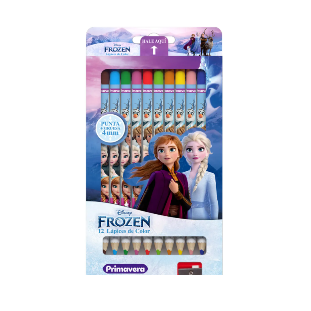 Premium Colored Pencils for Girls  (Pack of 12) - Primavera - Frozen