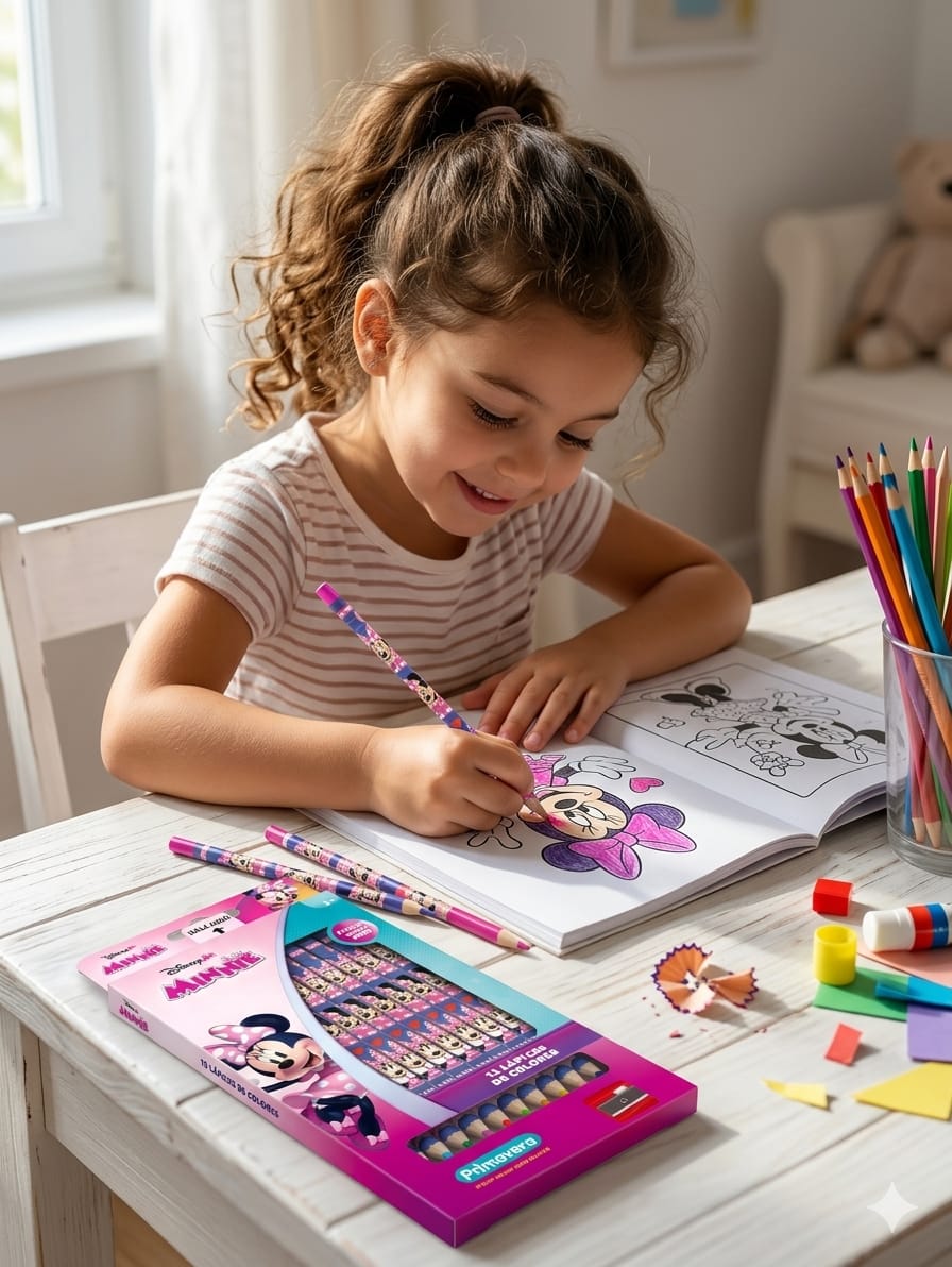 Premium Colored Pencils for Girls (Set of 12) - Primavera - Minnie