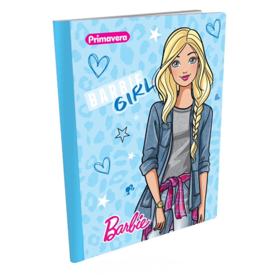 Composition Notebook for Girls with Stickers. Primavera Barbie Style