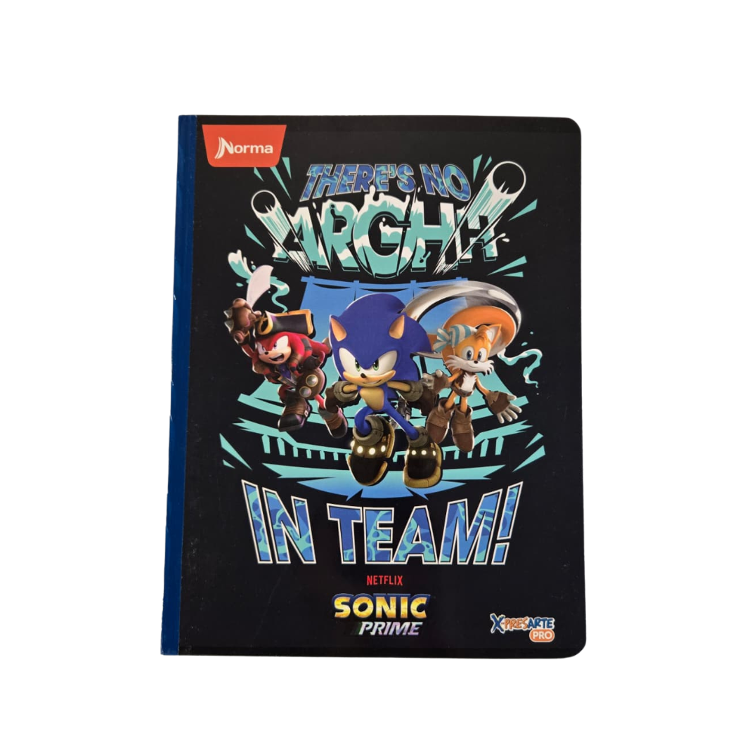 Composition Notebook for Boys with Stickers. NORMA - Sonic-Edition