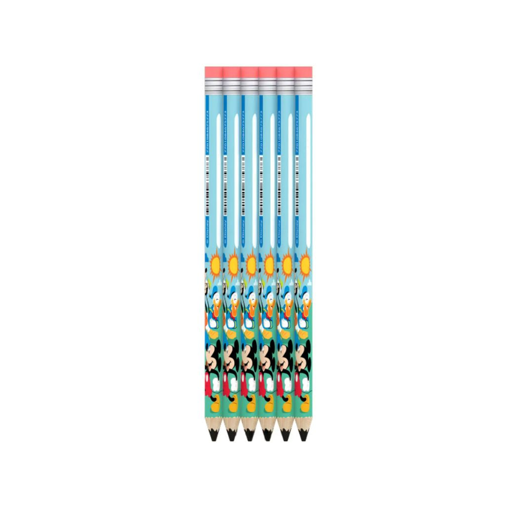 Primavera Kids Character HB Triangular Pencils with Sharpener – 6 Pack