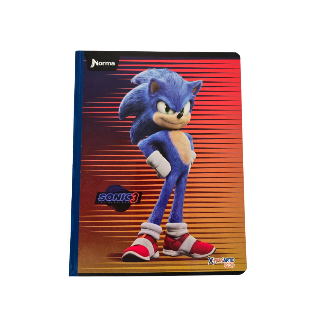 Composition Notebook for Boys with Stickers. NORMA - Sonic-Edition