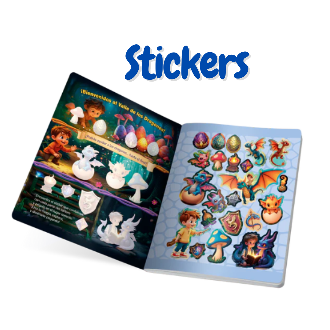 School Notebook with Stickers - Scribe Dragon Design