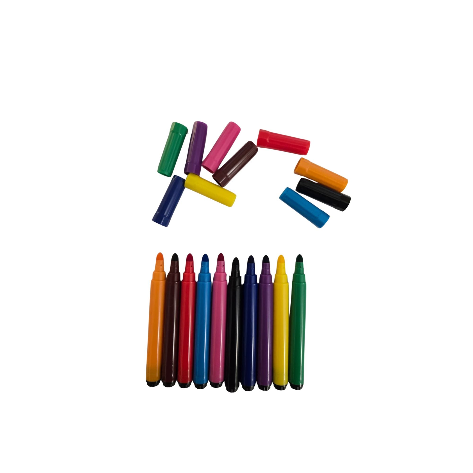 10 Color Jumbo Markers Set for Kids – Broad Tip Coloring Markers