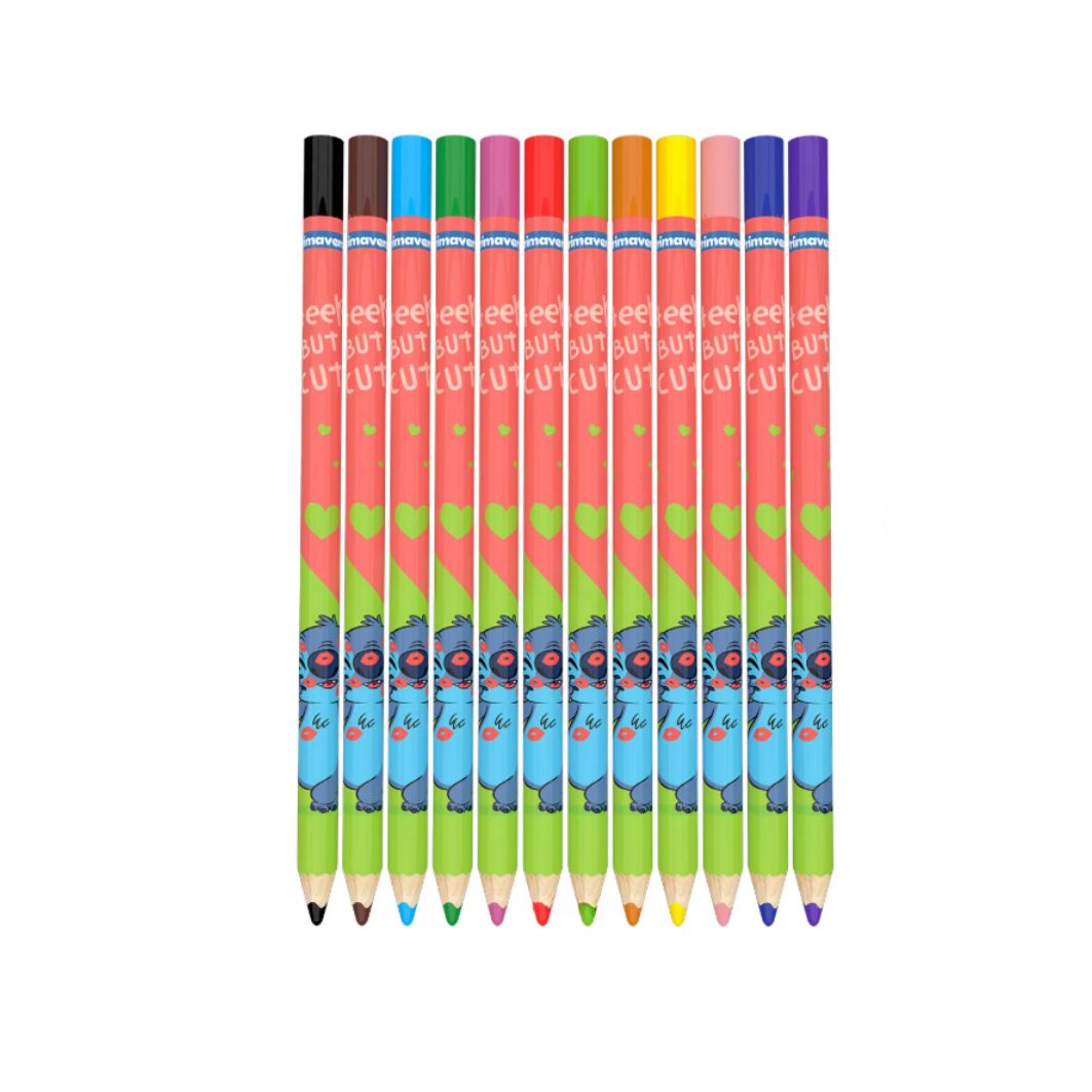 Premium Colored Pencil Set for Girls – Metal Tin (12-Piece) – Primavera Brand – Disney & Sanrio