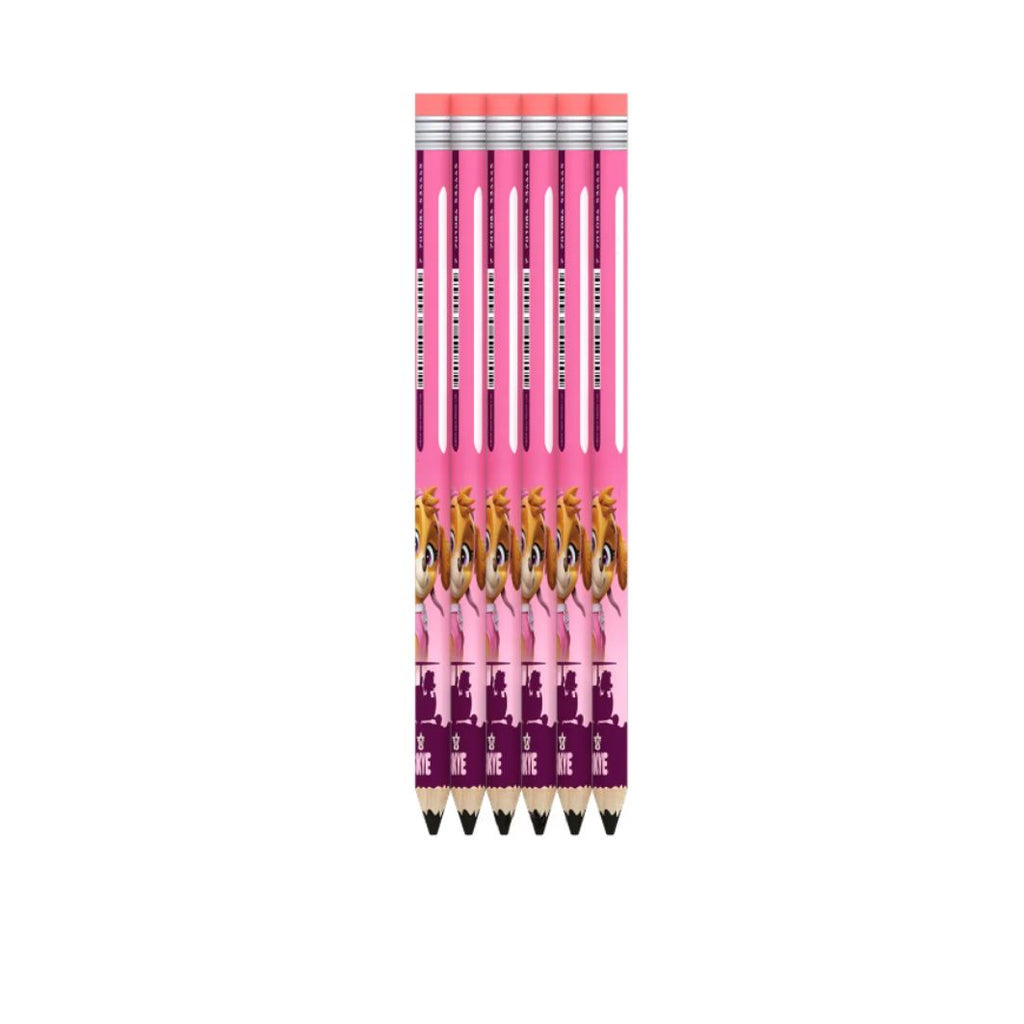 Primavera Kids Character HB Triangular Pencils with Sharpener – 6 Pack