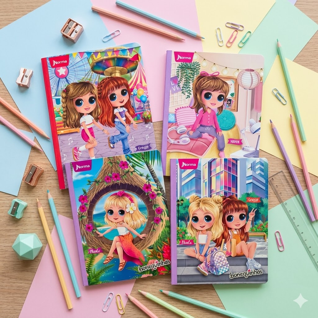 Composition Notebook for Girls – Norma Bonequinhas